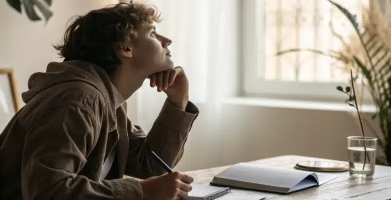 personne qui réfléchit